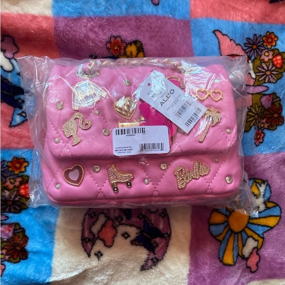 ALDO x Barbie quilted crossbody bag with Barbie charms in hot pink NWT - Picture 5 of 5